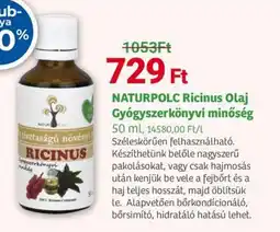 Herbaház Naturpolc ricinus olaj gyógyszerkönyvi minőség ajánlat