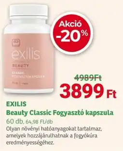 Herbaház Exilis beauty classic fogyasztó kapszula ajánlat