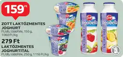 Auchan Zott laktózmentes joghurt ajánlat