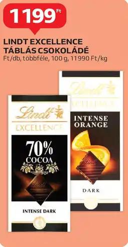 Auchan Lindt Excellence táblás csokoládé ajánlat