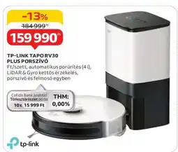Auchan TP-Link Tapo RV30 Plus Porszívó ajánlat