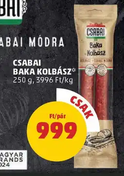 PENNY Csabai baka kolbász ajánlat