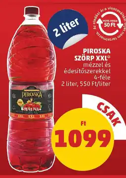 PENNY Piroska szörp xxl ajánlat