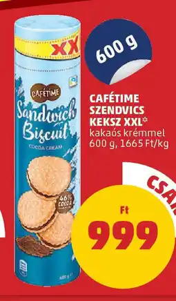 PENNY Cafétime szendvics keksz xxl ajánlat