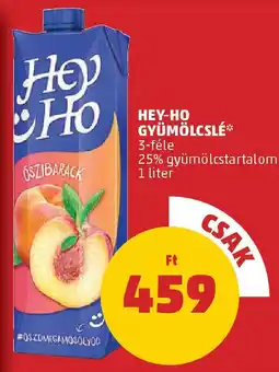 PENNY Hey-ho gyümölcslé ajánlat