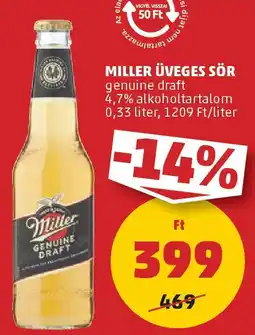 PENNY Miller üveges sör ajánlat
