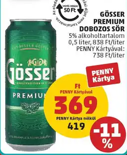 PENNY Gösser premium dobozos sör ajánlat