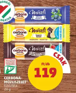 PENNY Cerbona- müzliszelet ajánlat