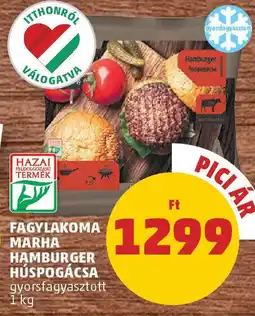 PENNY Fagylakoma marha hamburger húspogácsa ajánlat