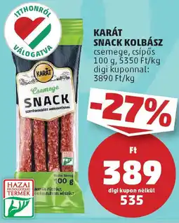 PENNY Karát snack kolbász ajánlat