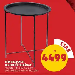 PENNY Fém kisasztal levehető tálcával ajánlat