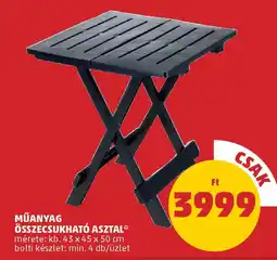 PENNY Műanyag összecsukható asztal ajánlat
