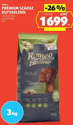 ALDI Romeo prémium száraz kutyaeledel ajánlat