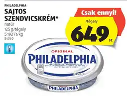 ALDI Philadelphia sajtos szendvicskrém ajánlat