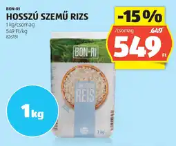 ALDI Bon-ri hosszú szemű rizs ajánlat