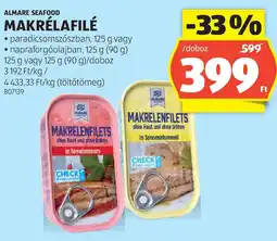 ALDI Almare seafood makrélafilé ajánlat