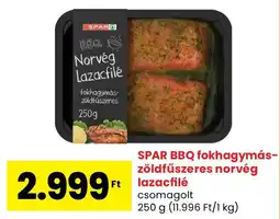 Spar SPAR BBQ fokhagymás-zöldfűszeres norvég lazacfilé ajánlat