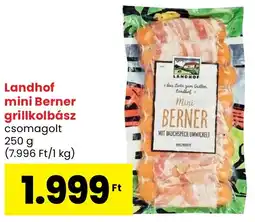 Spar Landhof mini Berner grillkolbász ajánlat
