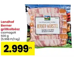 Spar Landhof Berner grillkolbász ajánlat