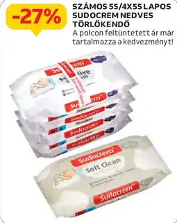 Auchan Számos 55/4x55 lapos sudocrem nedves törlőkendő ajánlat