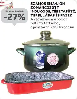 Auchan Számos ema-lion zománcozott, indukciós, tésztasütő, tepsi, lábas és fazék ajánlat
