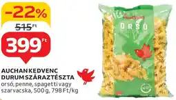 Auchan Auchan Kedvenc durum száraztészta ajánlat