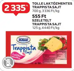 Auchan Tolle laktózmentes trappista sajt ajánlat