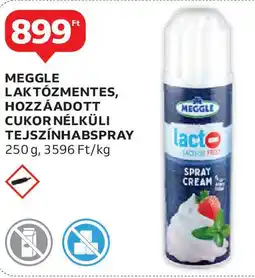 Auchan Meggle laktózmentes, hozzáadott cukornélküli tejszínhabspray ajánlat