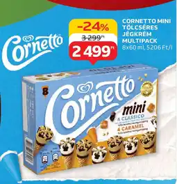 Auchan Cornetto Mini tölcséres jégkrém multipack ajánlat