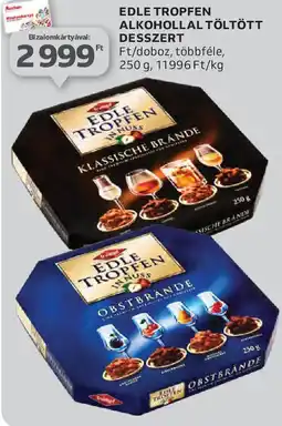 Auchan Edle tropfen alkohollal töltött desszert ajánlat