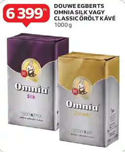 Auchan Douwe Egberts Omnia Silk / Classic örölt kávé ajánlat