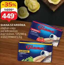 Auchan Giana szardínia ajánlat