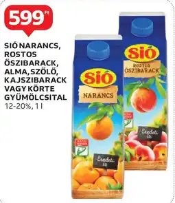 Auchan Sió narancs, rostos őszibarack, alma, szőlő, kajszibarack ajánlat