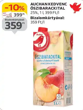 Auchan Auchan Kedvenc őszibarackital ajánlat