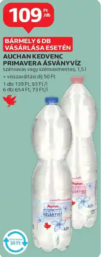 Auchan Auchan Kedvenc Primavera ásványvíz ajánlat