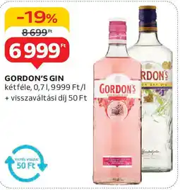 Auchan Gordon's gin ajánlat
