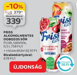 Auchan Friss alkoholmentes dobozos sör ajánlat