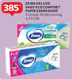 Auchan Zewa Deluxe, Eco Comfort papír zsebkendő ajánlat