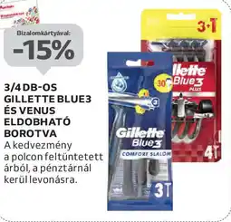 Auchan Gillette Blue3 és venus eldobható ajánlat
