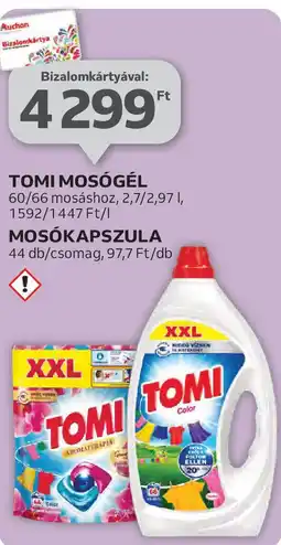Auchan Tomi mosógél, mosókapszula ajánlat