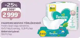 Auchan Pampers nedves törlőkendő ajánlat