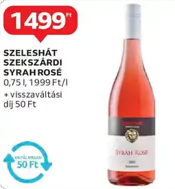 Auchan Szeleshát Szekszárdi Syrah Rosé ajánlat