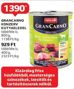 Auchan Grancarno konzerv kutyaeledel ajánlat