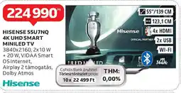 Auchan Hisense 55U7NQ 4K UHD Smart MINILED TV ajánlat