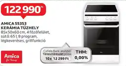 Auchan Amica 55353 kerámia tűzhely ajánlat