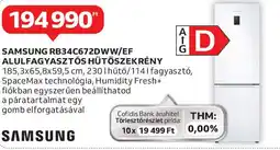 Auchan Samsung RB34C672DWW/EF alulfagyasztós hűtőszekrény ajánlat