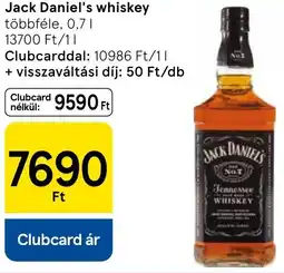 Tesco Jack Daniel's whiskey ajánlat