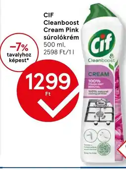 Tesco CIF Cleanboost Cream Pink súrolókrém ajánlat