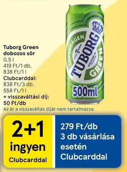 Tesco Tuborg Green dobozos sör ajánlat