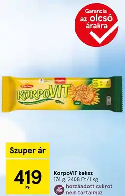 Tesco KorpoVIT keksz ajánlat